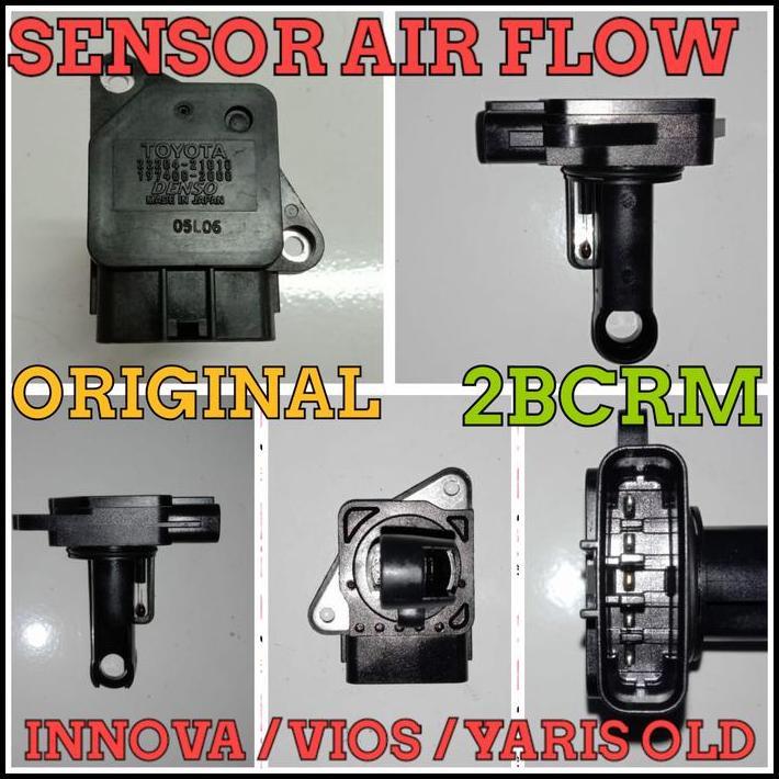 TERBARU SENSOR AIRFLOW MAF HILUX FORTUNER INNOVA YARIS VIOS 22204-21010 ASLI 