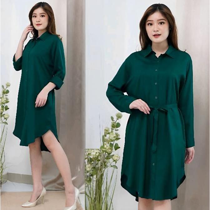 Oioioi- Tunik Kemeja Polos Shakila Twill Nita By Azka Collection