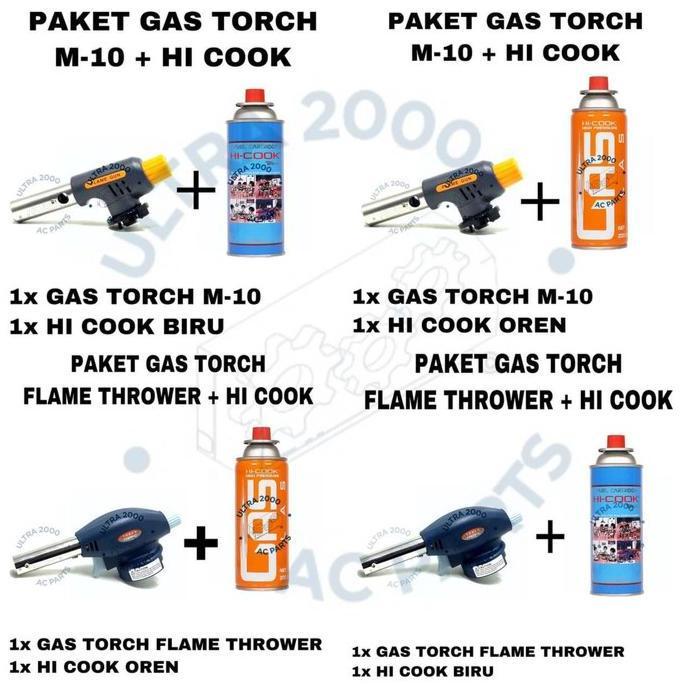 GAS TORCH BLOW TORCH / Paket + 1 Gas Hi Cook