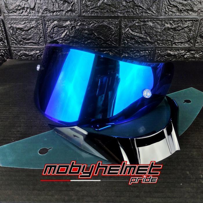 Paket Ganteng - Flat Visor Kyt Iridium Falcon Fr/ Vendetta 2 - Spoiler Original Dan Terpercaya