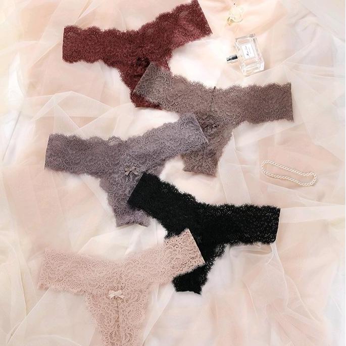 Intima- Jenny Panties Thong Gstring Celana Dalam Cd Nita Cewe Transparan Cute Vs Lacy Lacie Renda La