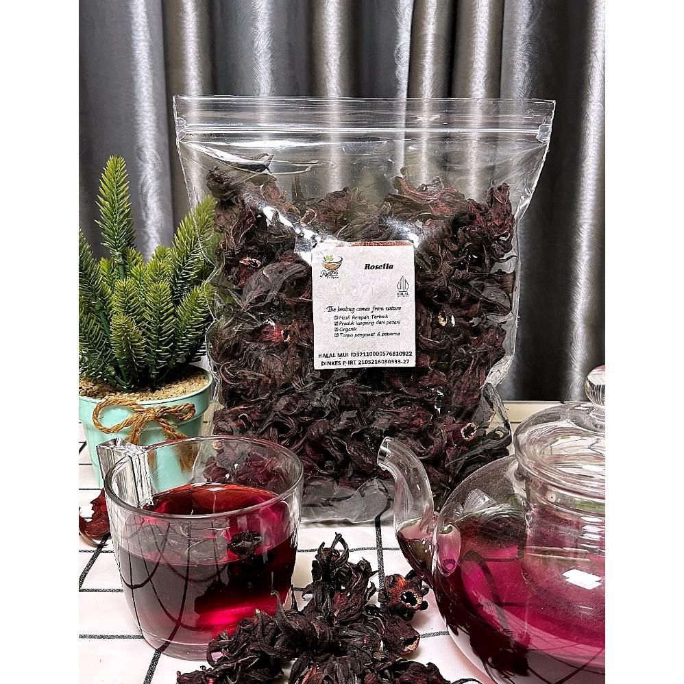 ROSELLA UNGU 1 KG PREMIUM - BUNGA ROSELLA UNGU KERING