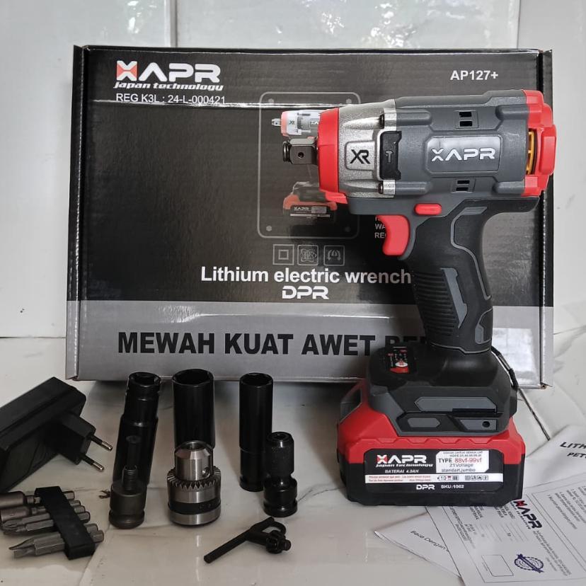 Mesin Impact Wrench Apr Ap127+  1 Batrai