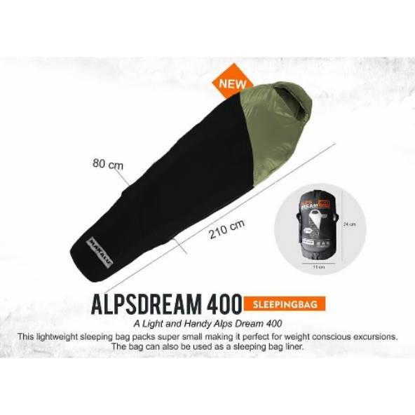 Sleeping Bag Makalu Alpsdream 400 Ultralight 20D Nylon