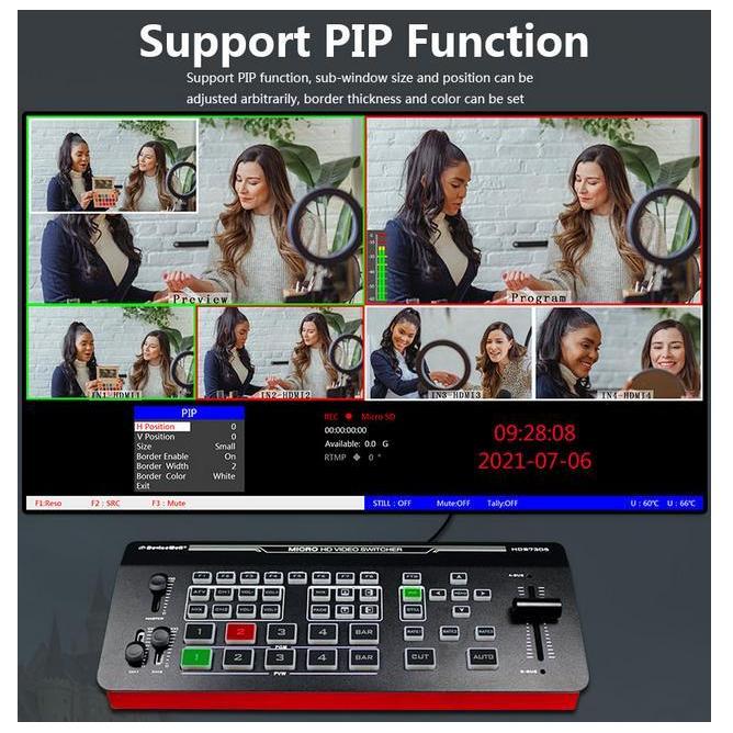 ALL IN ONE SWITCHER DEVICEWELL HDS7305 + HARDCASE + RECORD + STREAM ORIGINAL DAN TERPERCAYA