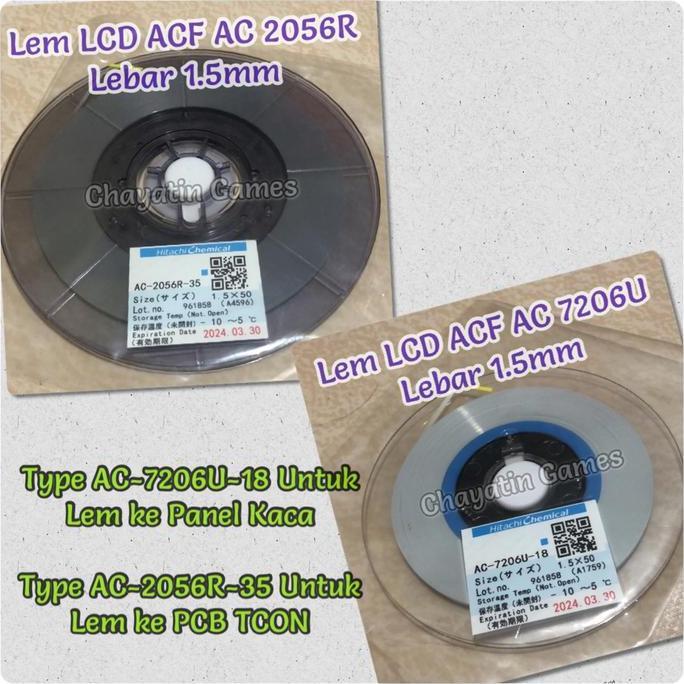 Lem ACF AC 2056R & AC 7206U Lem LCD COF Flexibel Ke LCD Sesuai Varian