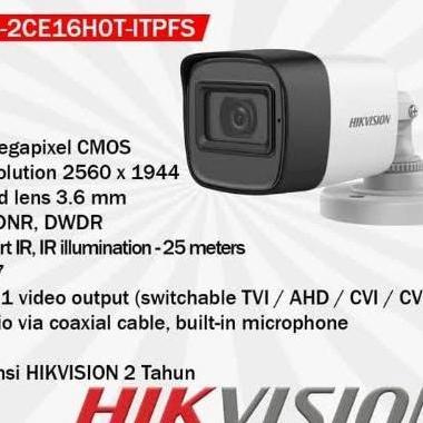 Camc- Cctv Outdoor Hikvision 5Mp Kamera Cctv Hikvision Outdoor Audio 5 Mp