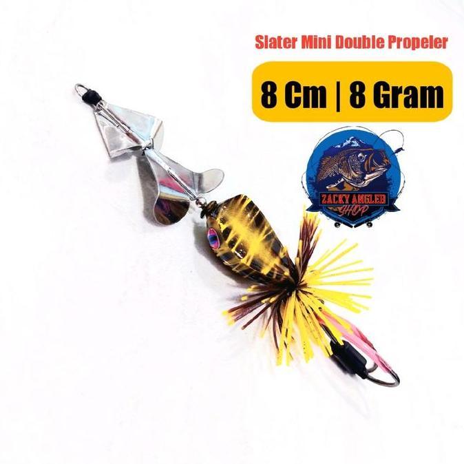 Fishing- Slater Mini Buzzbait Double Propeler Umpan Gabus