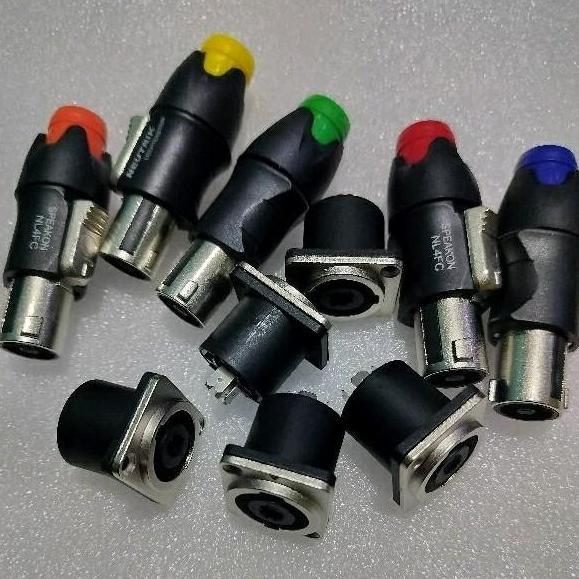 (5set) JACK SPEAKON NEUTRIK WARNA+SOKET SPEAKON BODI BESI  5SET JAK SPIKON NEUTRIK WARNA+SOKET SPIKO