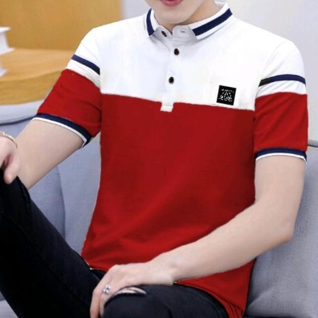 Smith- Baju Agustusan Merah Putih //  Kaos Pria Original Distro Polo Shirt Combinasi Formal Casual B