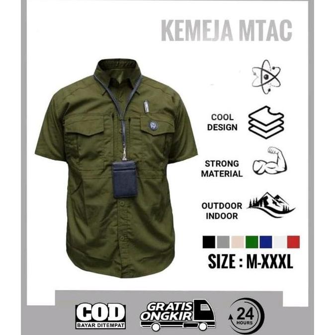 Smith- Kemeja Tactical Mtac Pendek || Kemeja  Pendek || Kemeja Tactical Oudoor Lengan Pendek Pria Ab
