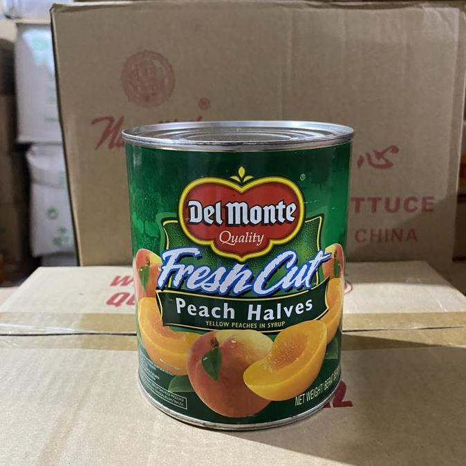 Delmonte Peach Halves buah dalam kaleng 825 gr