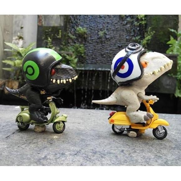 Helm Jurassic World Snap Squad Vespa Helmet Dinosaur Indomnus Rex Trex