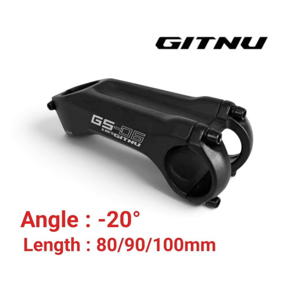 GITNU Stem nunduk -20 derajat Sepeda MTB 80mm 90mm 100mm