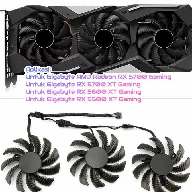 FAN KIPAS VGA GIGABYTE RX 5500 5600 5700 XT GAMING OC 75MM 4PIN DISKON