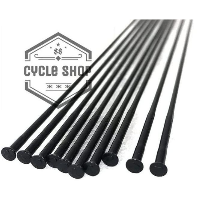 Super Murah, Spoke Pillar Triple Butted Straight Pull Black Oxide + Nippel