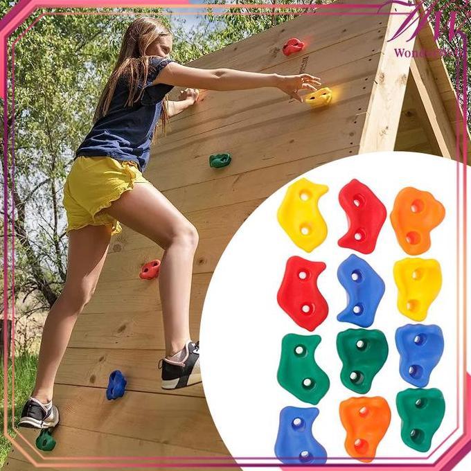 TOQMIJIN 10pcs/Set Point Panjat Tebing Anak Point Wall Climbing Warna Climbing Hold Poin Panjat Tebi