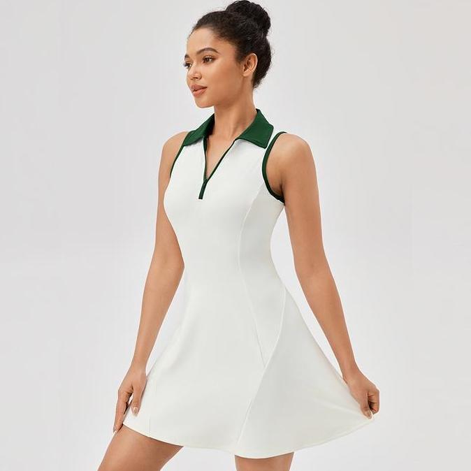 CENDASTRI Baju Setelan Wanita Olahraga Tenis Padel Golf SET08 - Dress Sport Korea Terusan Olahraga W