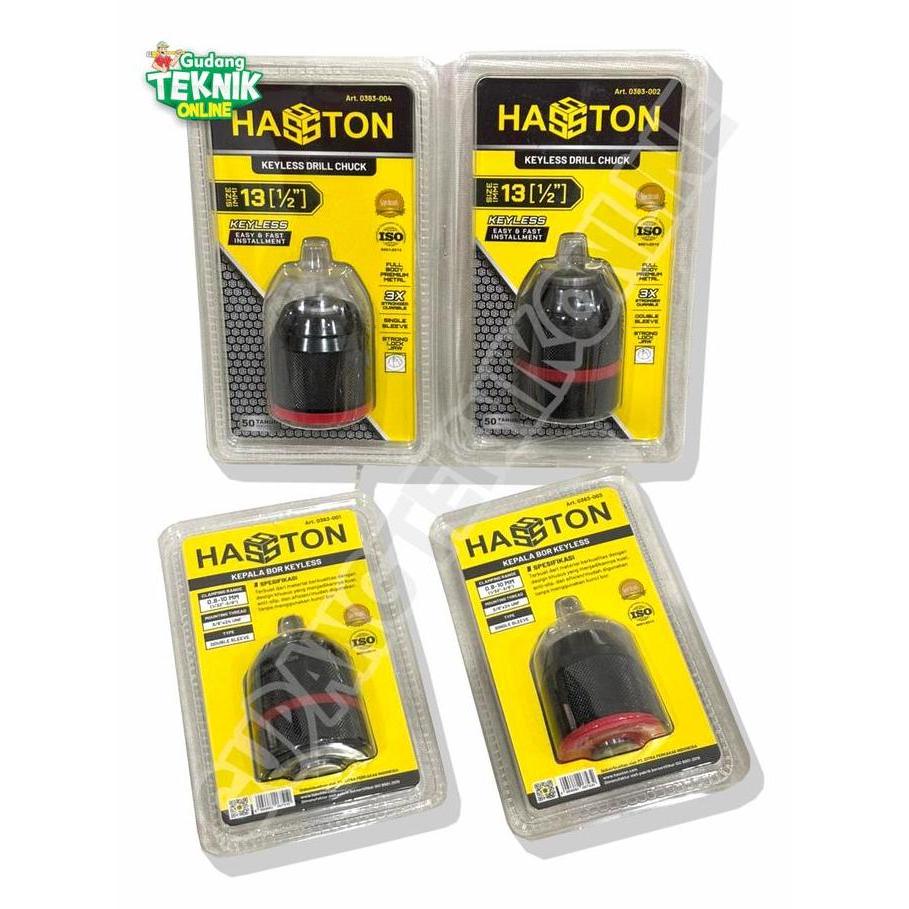 PHRENA Kepala Bor Keyless 10mm 13mm 3/8" 1/2" HASSTON 0383-001 0383-002 Kepala Cordless Baterai Body