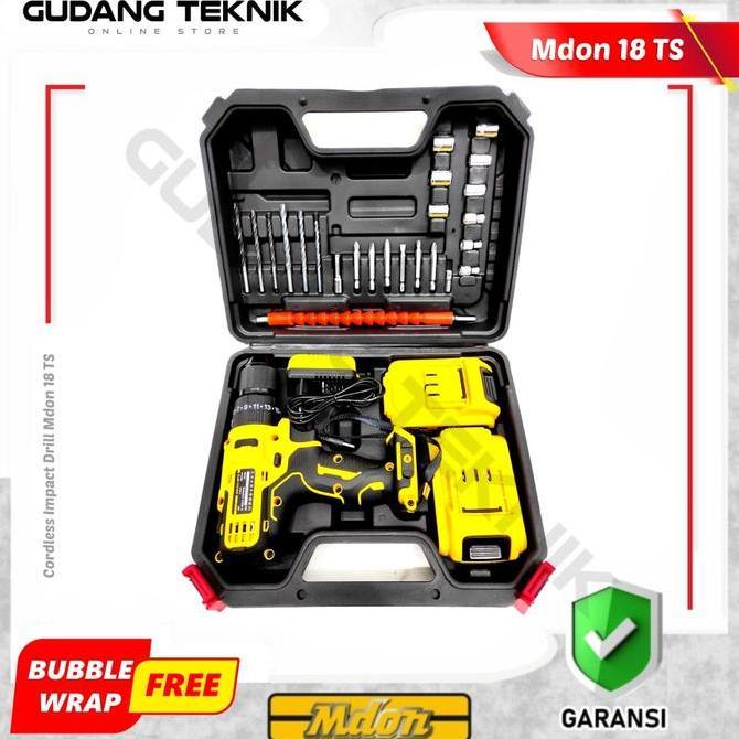 ARURU Cordless Impact Drill Mdon 18TS - Mesin Bor Baterai Bor Beton Mdon 18V