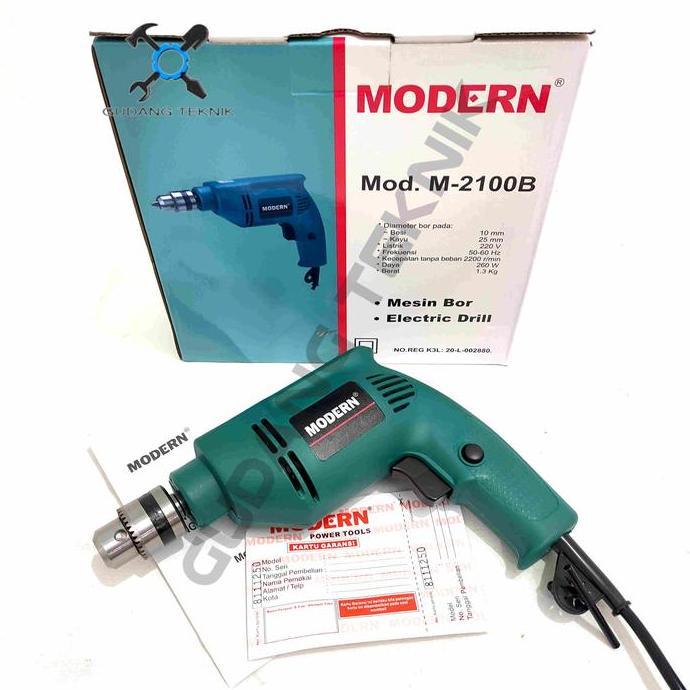 QUIXOTE Mesin Bor Modern M 2100 B / Bor Listrik Modern M2100B 10 MM Mesin Bor Modern M 2100 B / Bor 