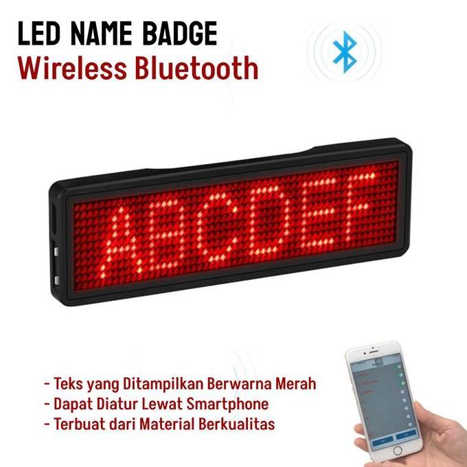[Amashopp12] Wireless Running Text Digital LED Name Tag LED Badge Running Text Name Tag Running Text