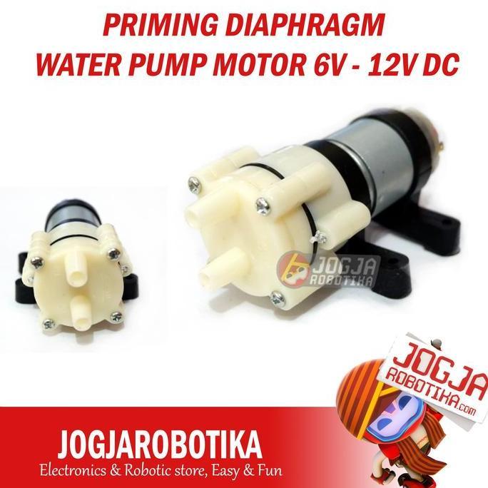 Priming Diaphragm Water Pump Motor 6V - 12V Dc