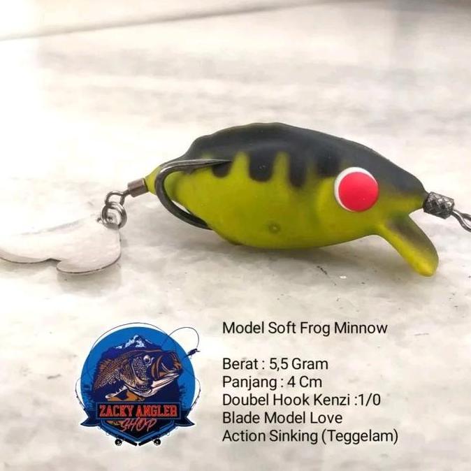 Maxsi- Soft Frog Minow Lure Action Sinking/Tenggelam