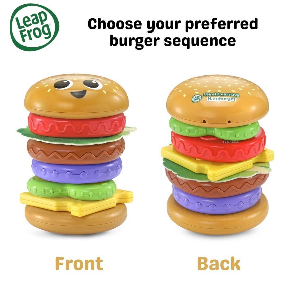 Leapfrog 4-In-1 Learning Hamburger Colorful Stack & Spin Puzzle