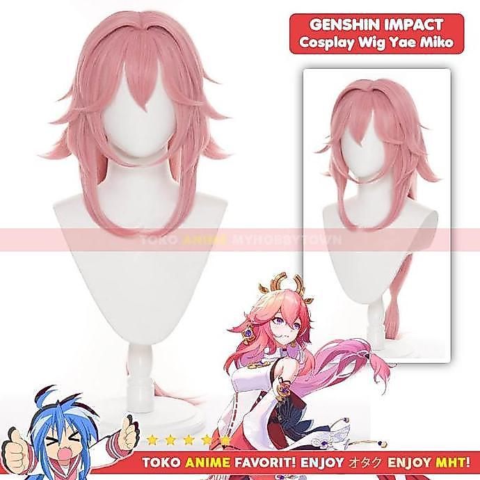 Wig Cosplay Anime Game Yae Miko