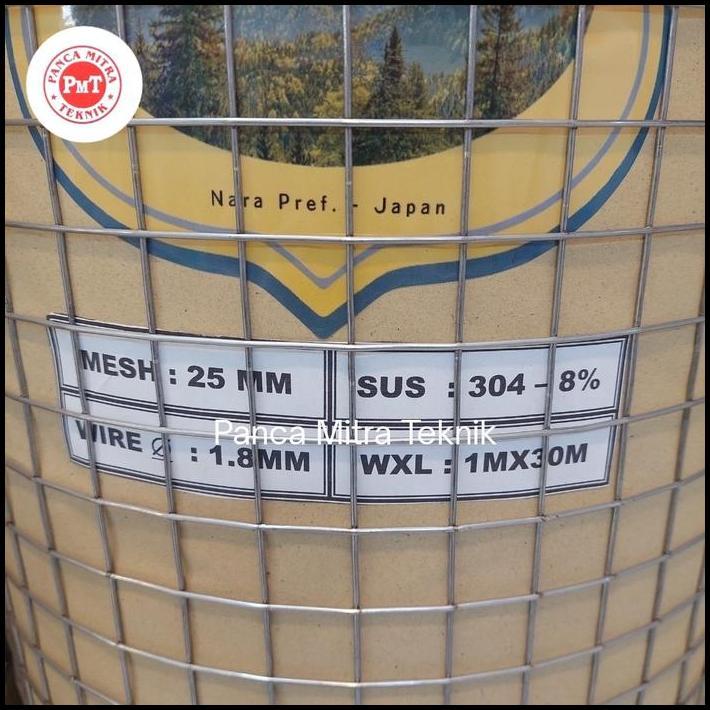 HOT DEAL WIREMESH SS304 1.8MM X 25MM X 25MM / WIREMESH SS304 PERMETER MODEL LAS 