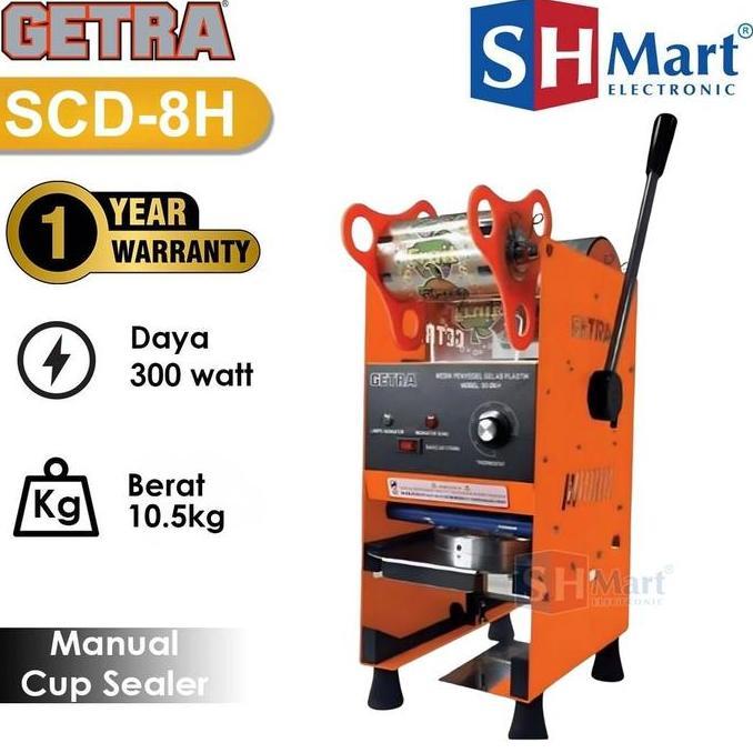 Getra Manual Cup Sealer SCD8H Mesin Press Gelas Minuman Garansi Resmi (MEDAN)