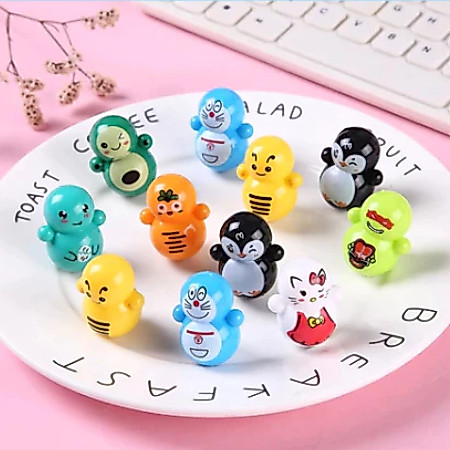 Mainan Anak Boneka Goyang Tumbler Mini Anti Stress Relief Toy Tumblr Bayi Lucu Tuyul Kepala Joget Pu