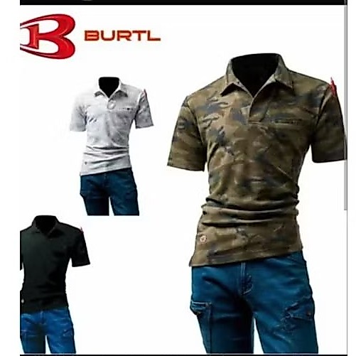 Burtle Workwear Oper Colar Poloshirt Camo