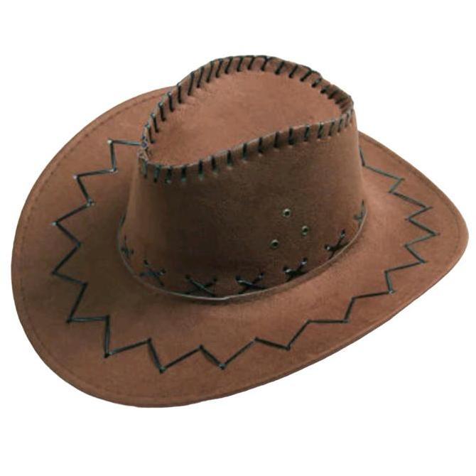 ZEVONOX Original topi koboy dewasa Amerika laken bahan sapi sintetis kualitas premium Kulit