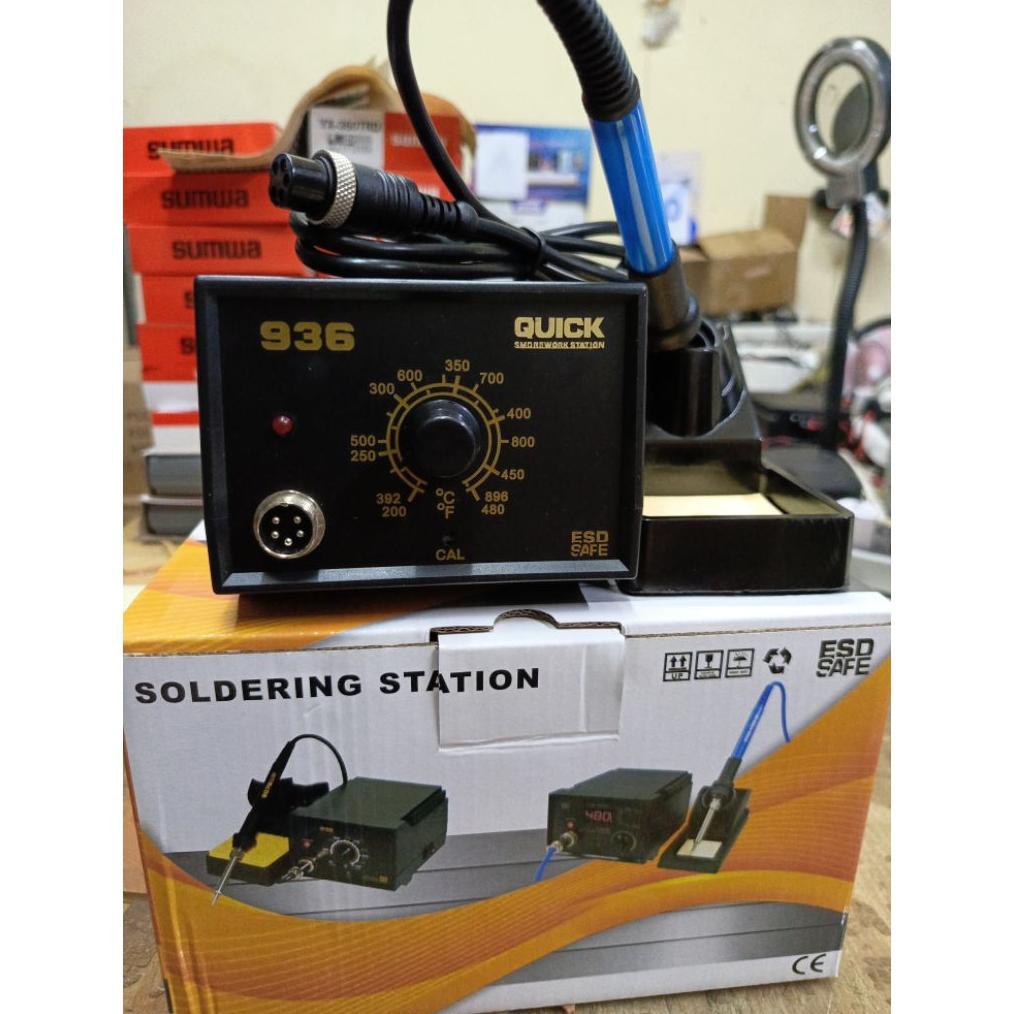 SOLDER STATION QUICK 936A/SOLDER LISTRIK 60W/SOLDERING KIT QUICK 936