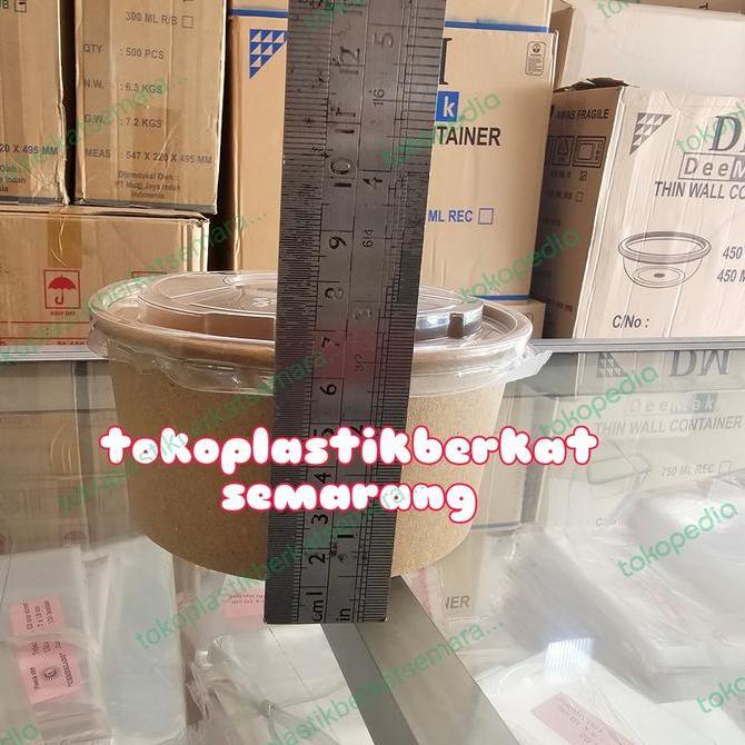 paper bowl kraft 650 ml / paper bowl cokelat 650