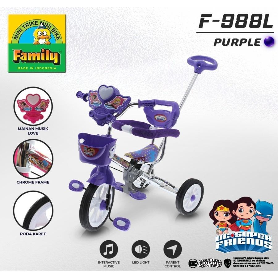 Sepeda Roda Tiga Family  998 L Dc Super Friends F-988L -  Sepeda Anak Family Alfa F 763