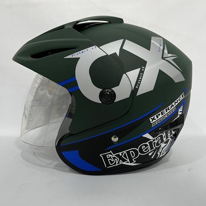 Helmet- Helm Bison Motif - Single Visor Sni Helmet Desa Helem Bxp
