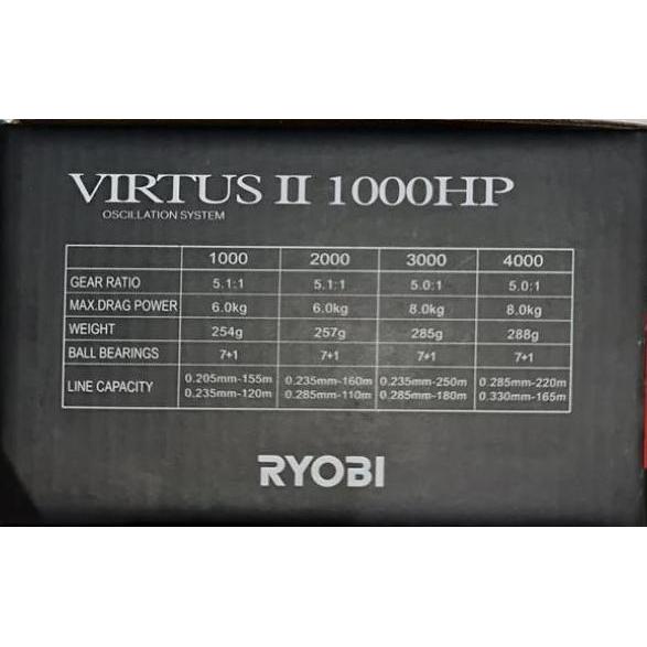Fishstore- New- Reel Ryobi Virtus Ii 1000