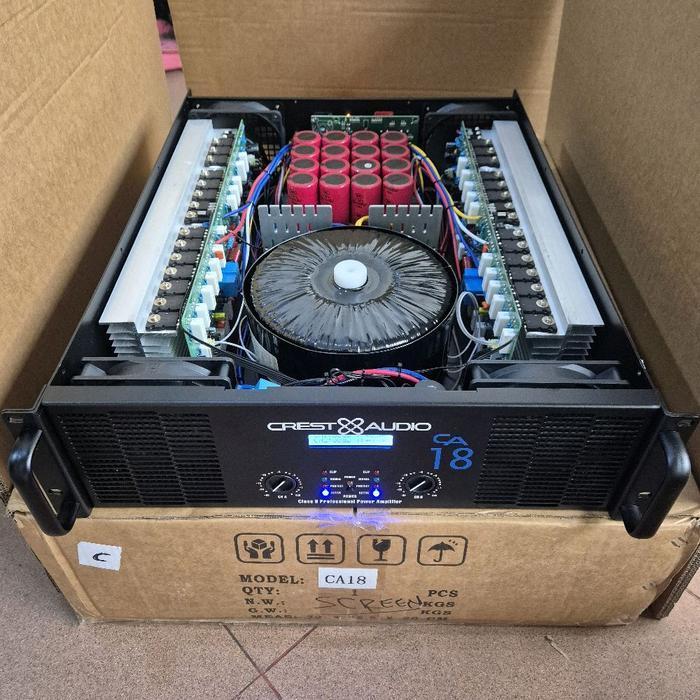 POWER AMPLIFIER CREST AUDIO CA18/CA 18 BODY PANJANG ORIGINAL DAN TERPERCAYA