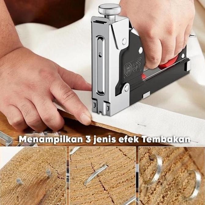Gratis 600 Paku / Stapler 3in1 Tembak Gun Serbaguna Staples 3 In 1   4-14 MM Tembok jokmotor triplek