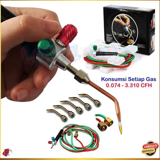 Alat Blender Las Karbit Asetilin Mini Oksigen 2 - 8 PSI Welding Torch Oxygen with 5 Nozzle Logam