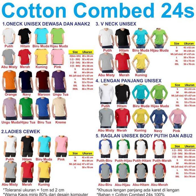 Terbaik KAOS CUSTOM MURAH - BAJU CUSTOM WARNA DEWASA - KAOS PRINTING DTG Terimakasih
