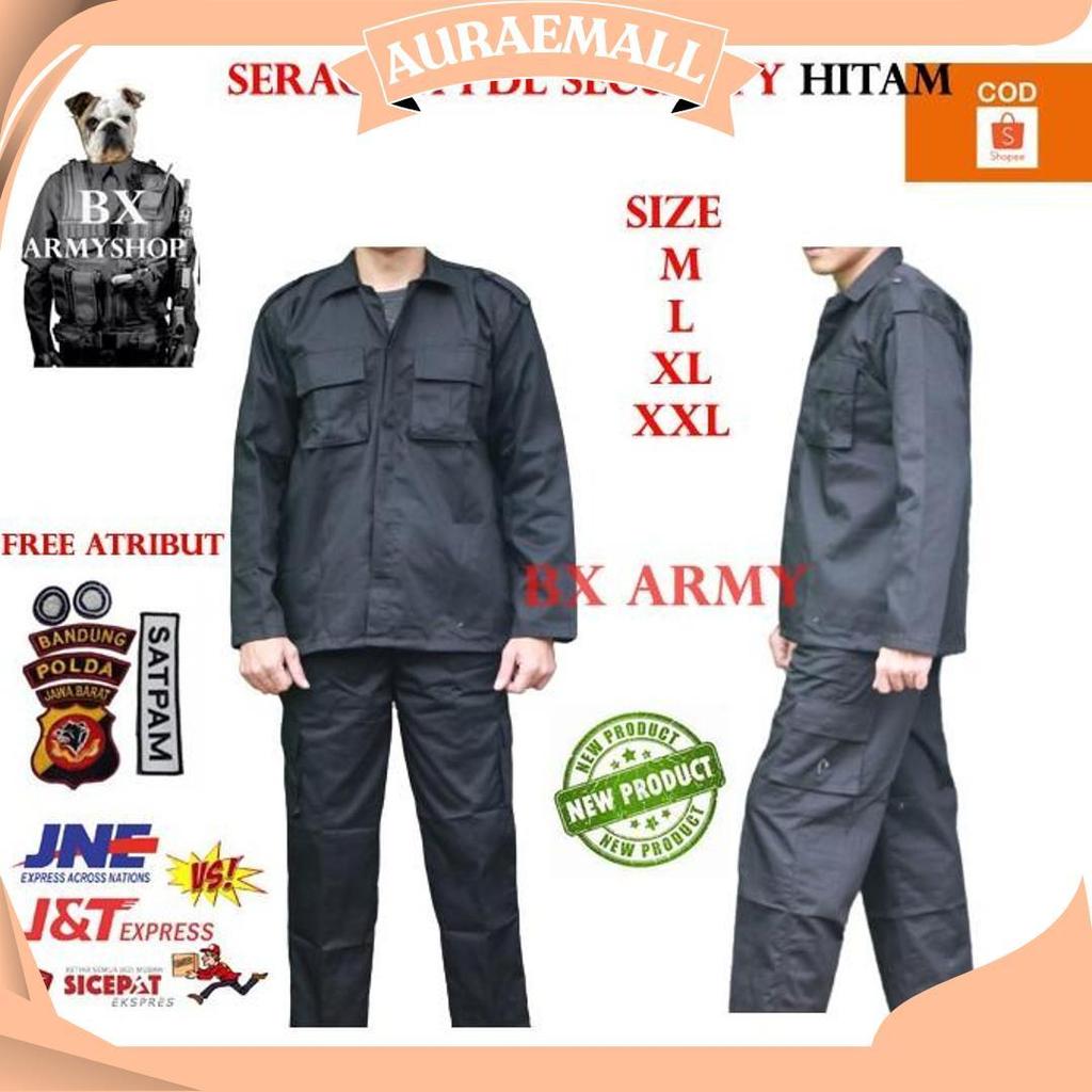 Seragam pdl security Baju PDL satpam  + atribut lengkap grosir murah COD BX Ori