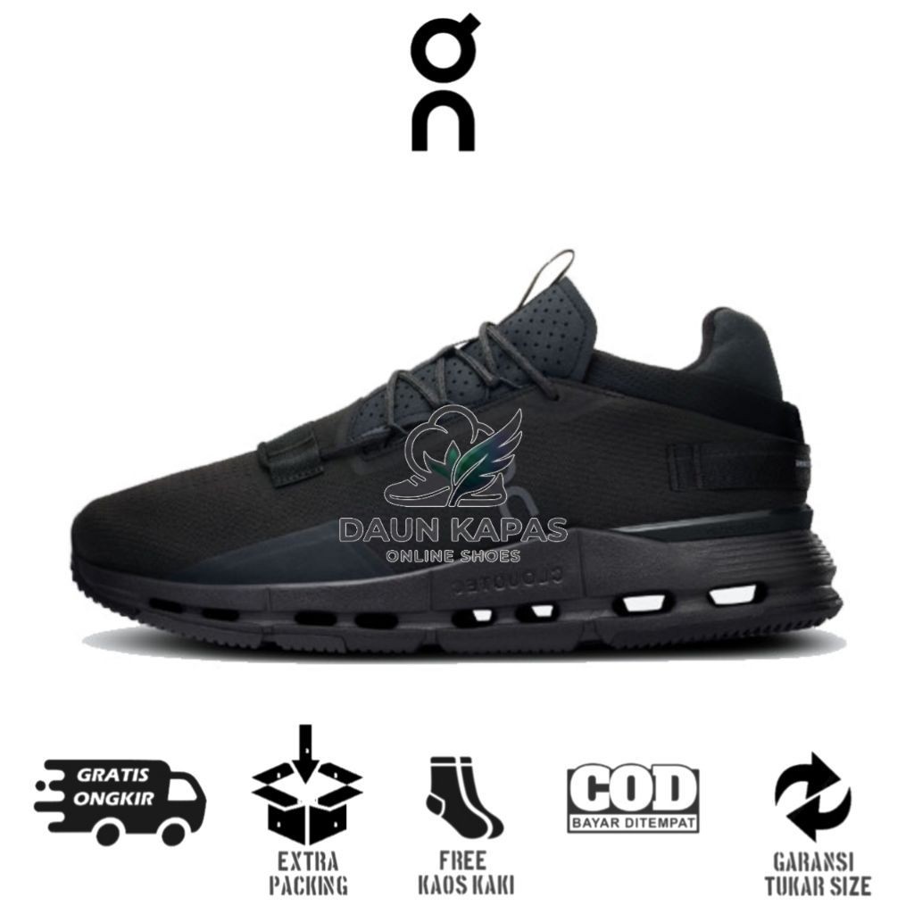 ON CLOUDNOVA 2 BLACK PERFECT QUALITY