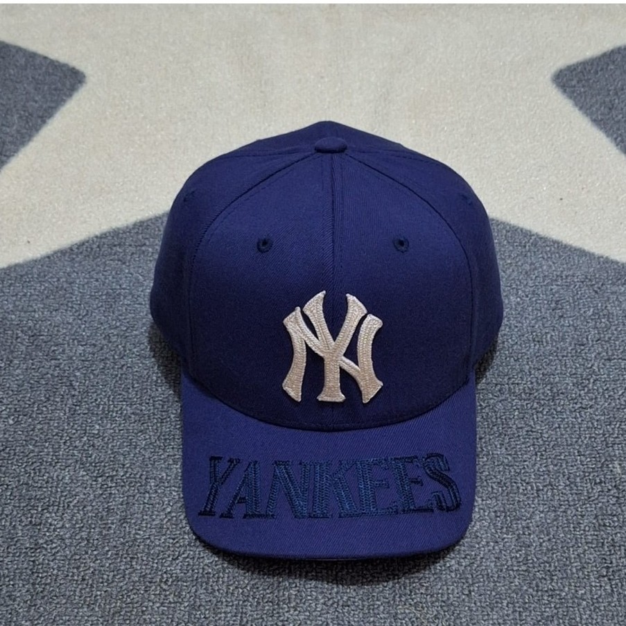 Topi bisbol baseball cap mlb ny yankees biru blue preloved 2nd seken sekon secon pl bekas ori