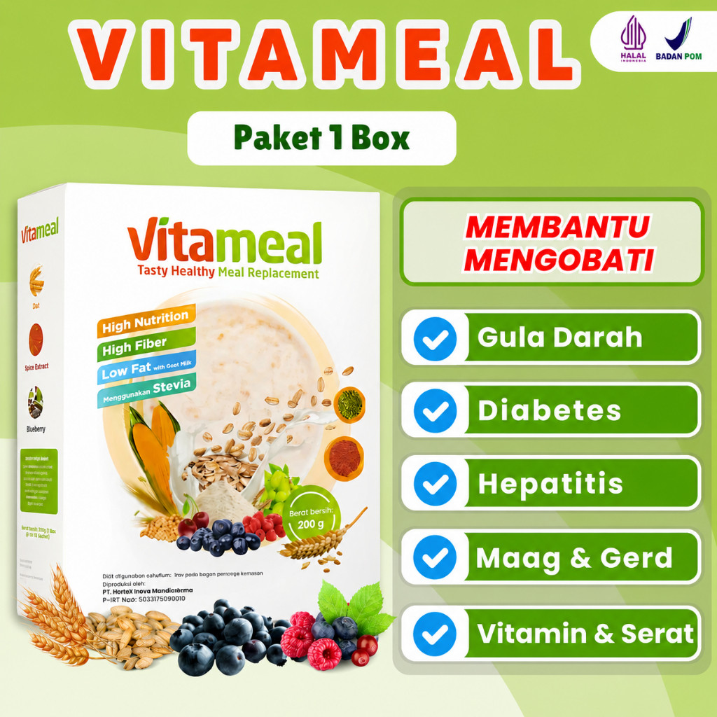 vitameal vitamil gula darah vitamale diabetes untuk diet 1 box