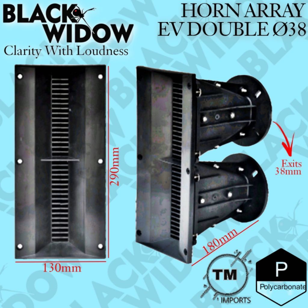 HORN TWEETER HARMONIKA / CORONG LINE ARRAY MODEL EV 12 INCH DOUBLE POLYCARBONAT TEBAL IMPORT ORIGINA