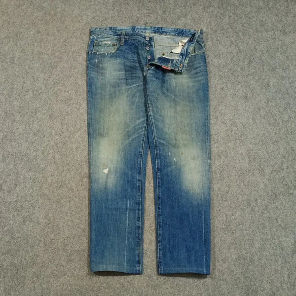 celana jeans panjang pria yang DSQUARED2 size 38 second slim straight